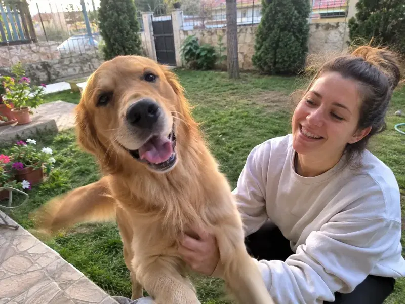 Спонтана фотографија со пријателско семејно куче